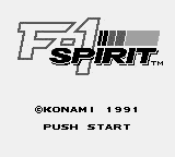 F-1 Spirit Title Screen